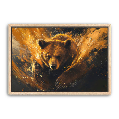 Charging Bear  Wall Art