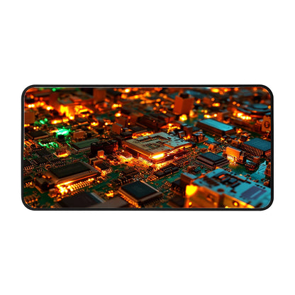 Circuitry Aglow Desk Mat