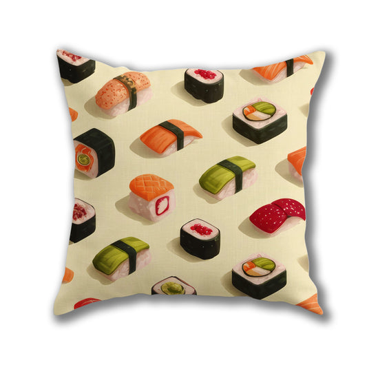 Colorful Sushi Variety Pillow