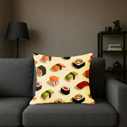 Colorful Sushi Variety Pillow