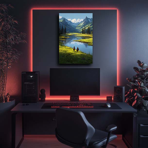 Cowboy River Wall Art