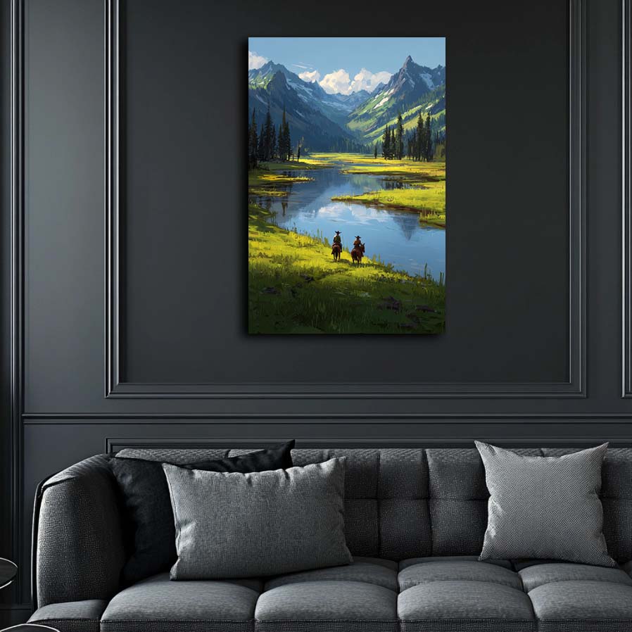 Cowboy River Wall Art