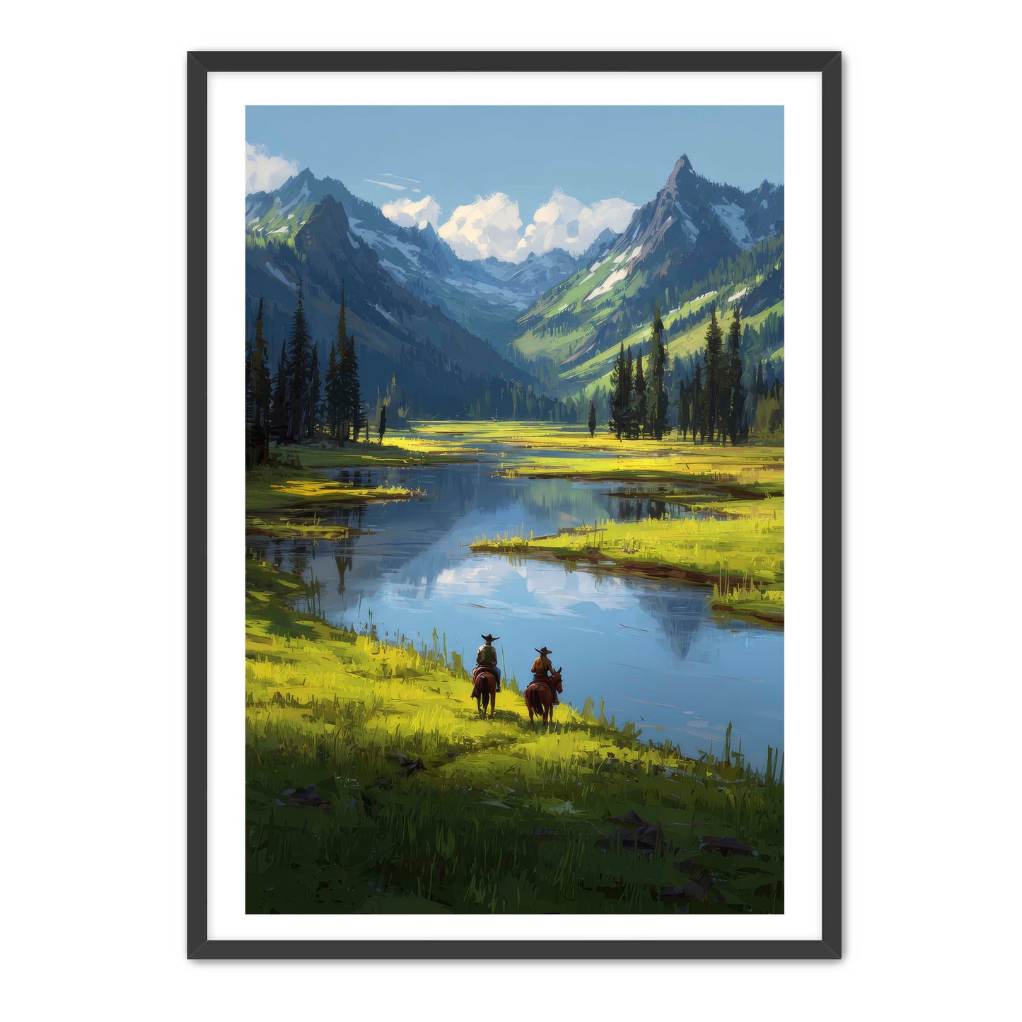 Cowboy River Wall Art