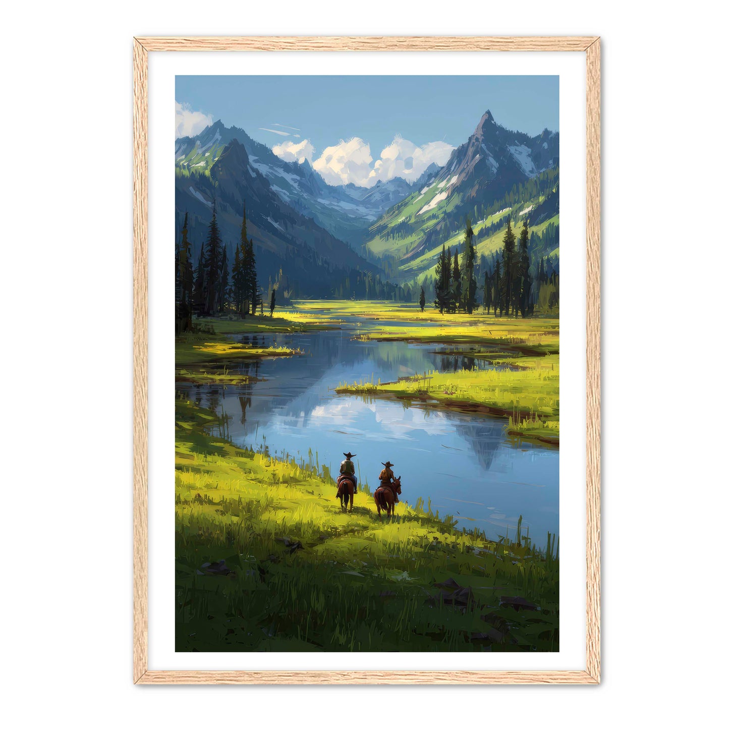 Cowboy River Wall Art
