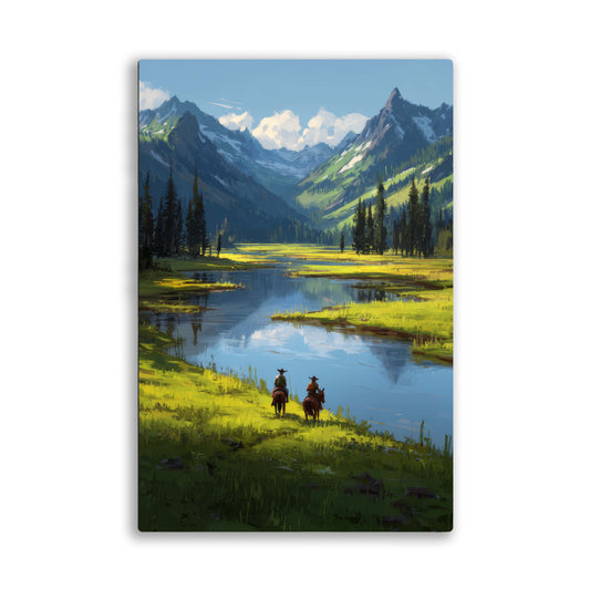 Cowboy River Wall Art