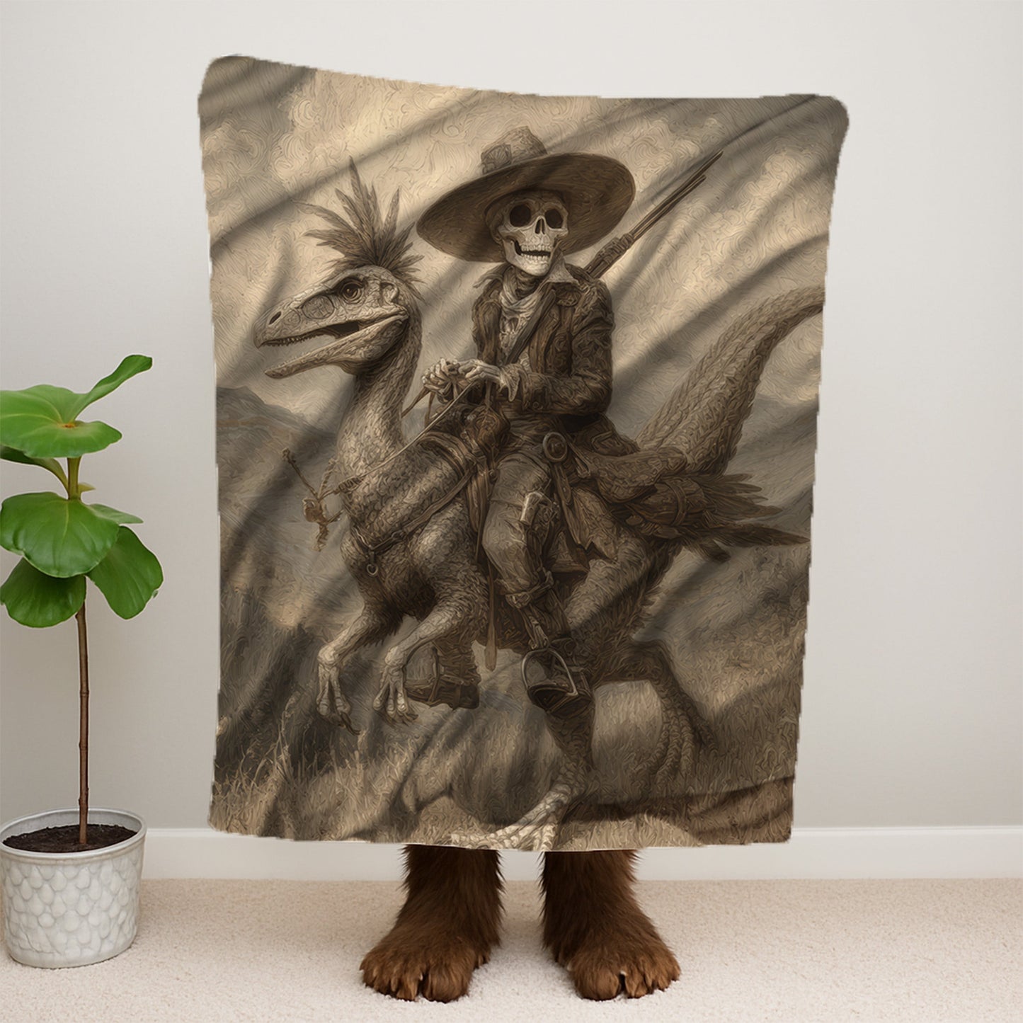 Cowboy Skeleton Blanket