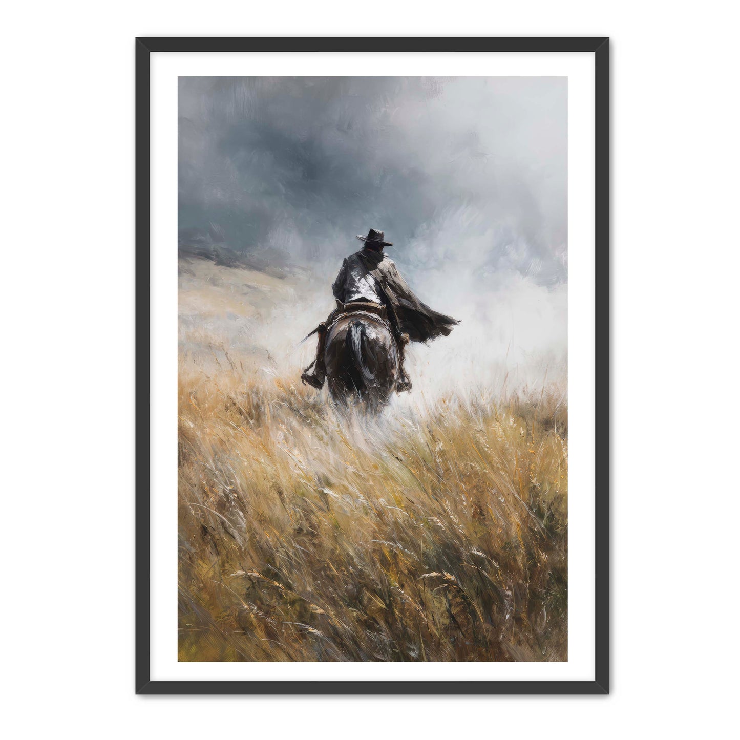 Cowboy in Tall Grass Wall Art