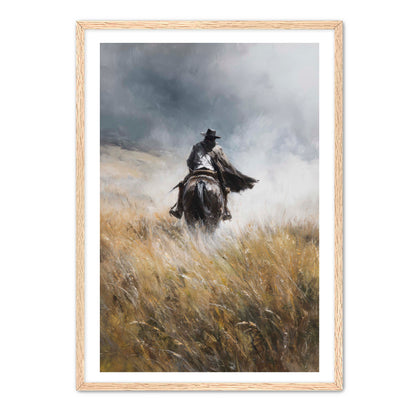 Cowboy in Tall Grass Wall Art