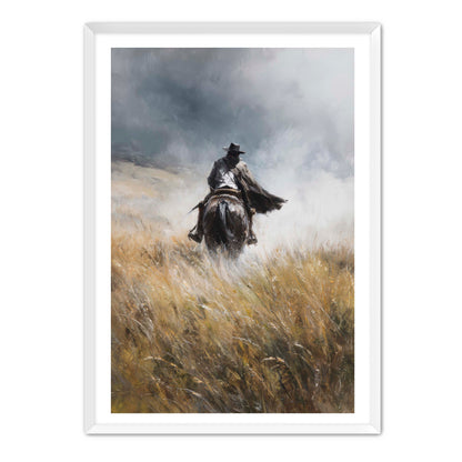 Cowboy in Tall Grass Wall Art