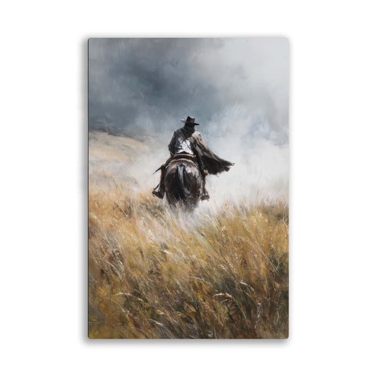 Cowboy in Tall Grass Wall Art