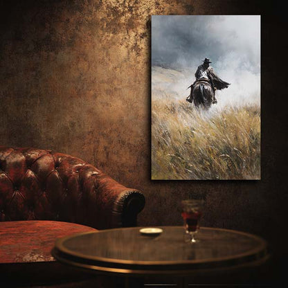 Cowboy in Tall Grass Wall Art