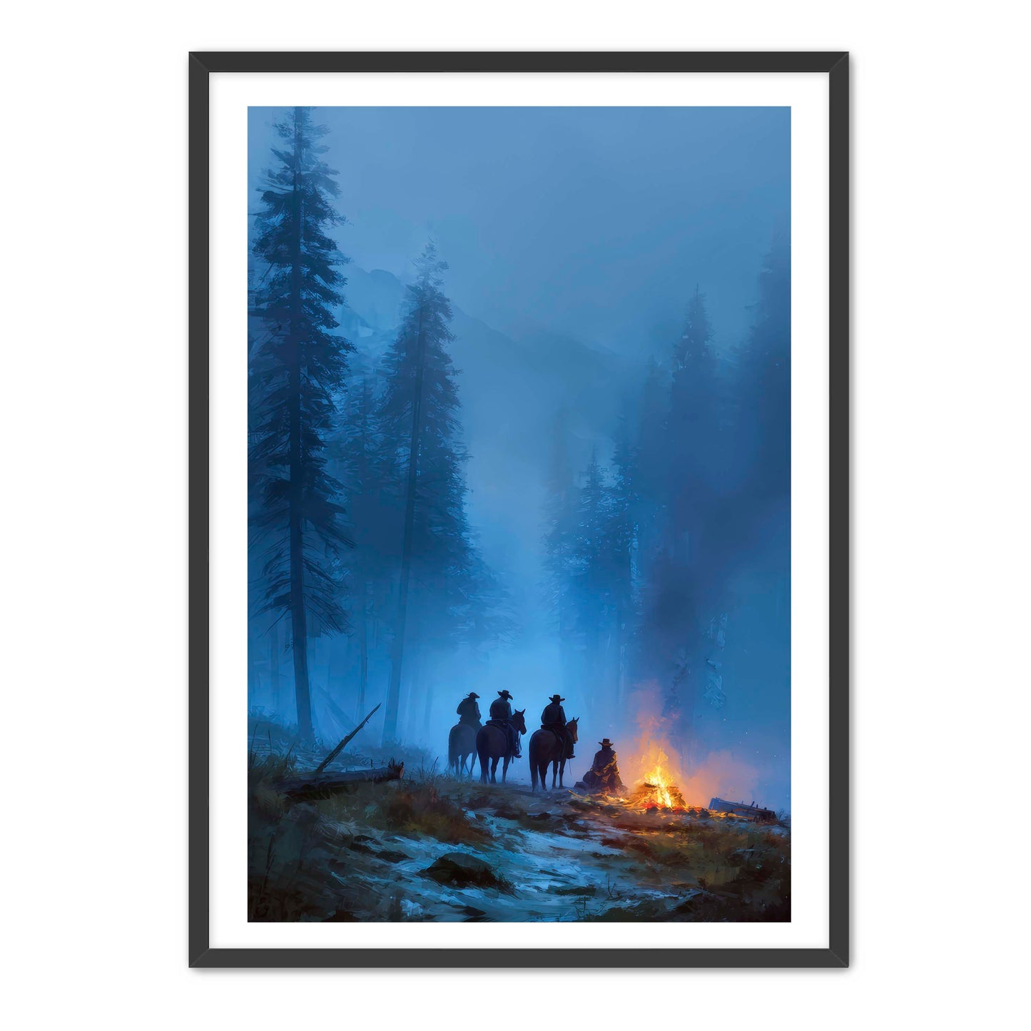 Cowboys at Camp Wall Art