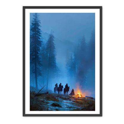 Cowboys at Camp Wall Art