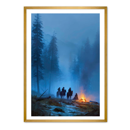 Cowboys at Camp Wall Art