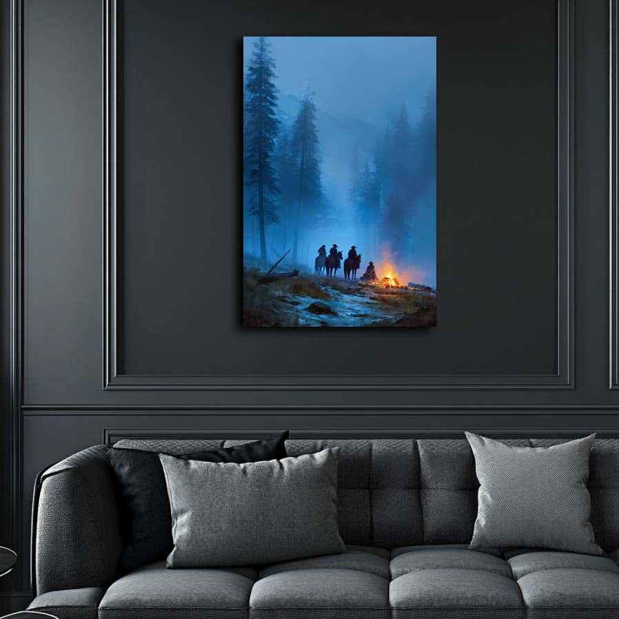 Cowboys at Camp Wall Art