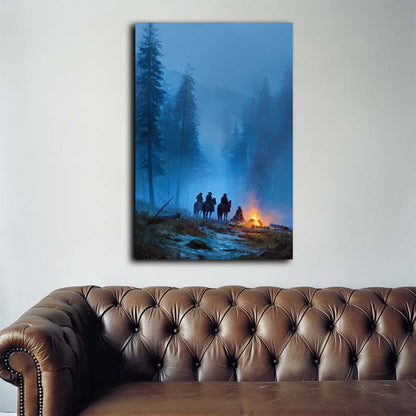 Cowboys at Camp Wall Art