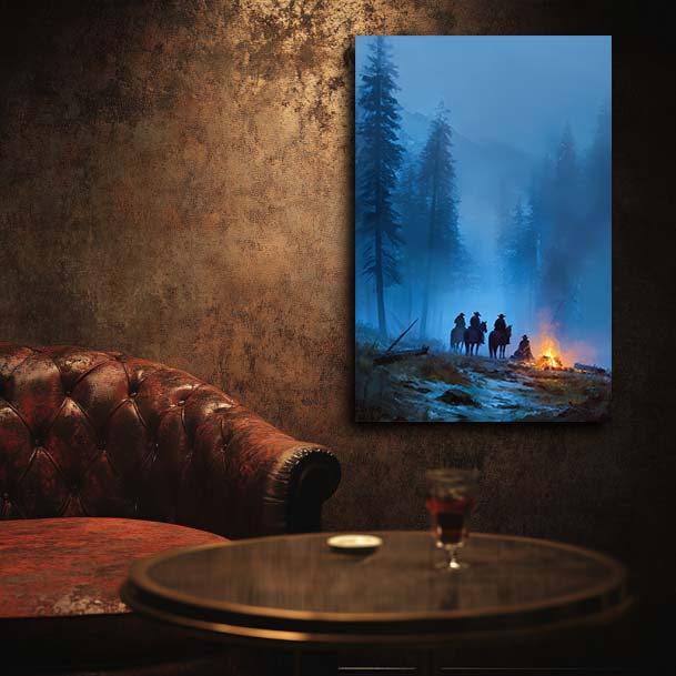 Cowboys at Camp Wall Art