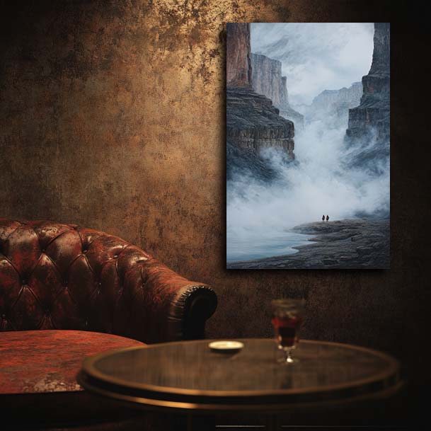 Cowboys in Canyon Wall Art