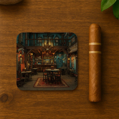 Cozy Tavern Interior Coasters