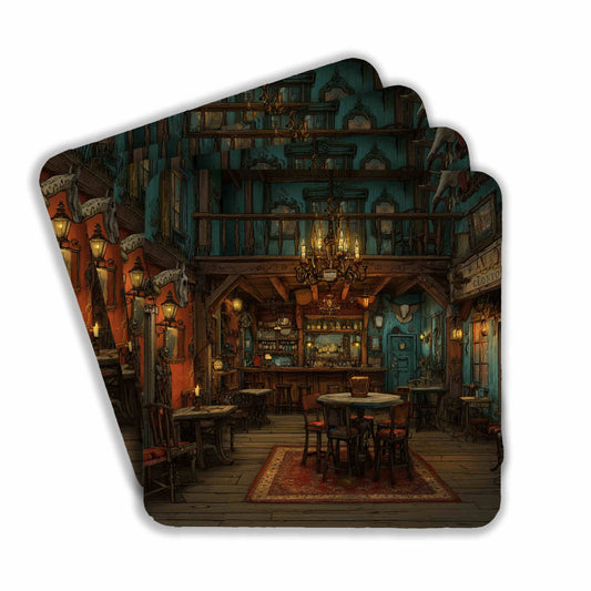 Cozy Tavern Interior Coasters