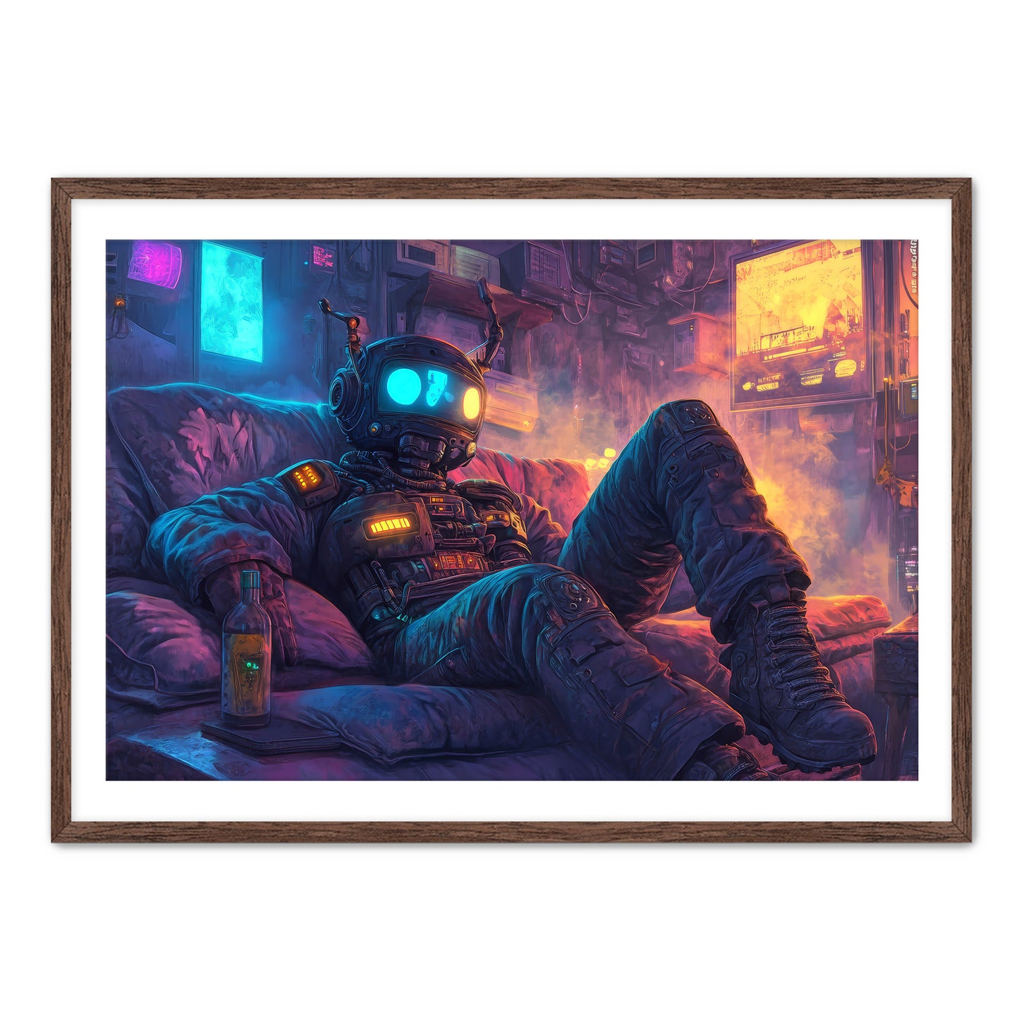 Cyborg and Chill  Wall Art