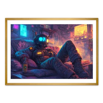 Cyborg and Chill  Wall Art