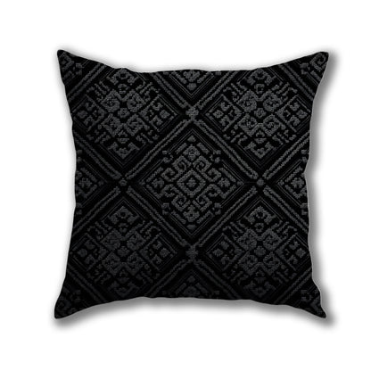 Dark Geometric Pattern Pillow