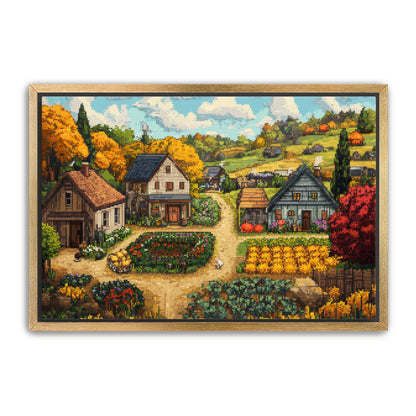 Fall in the Village  Wall Art