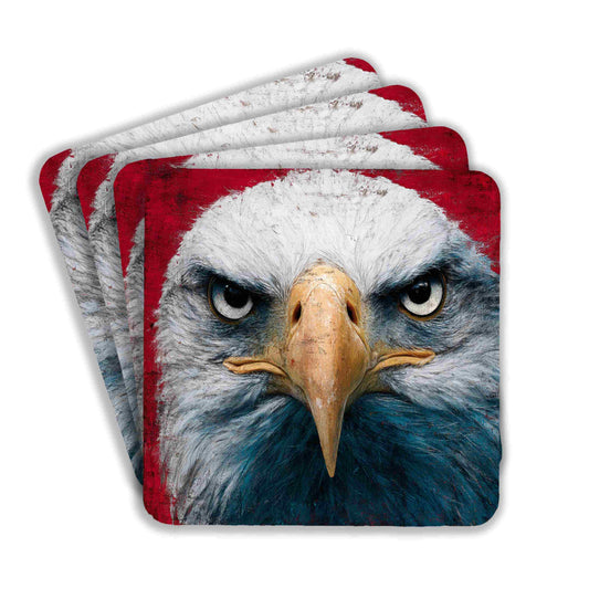 Fierce Eagle Stare Coasters
