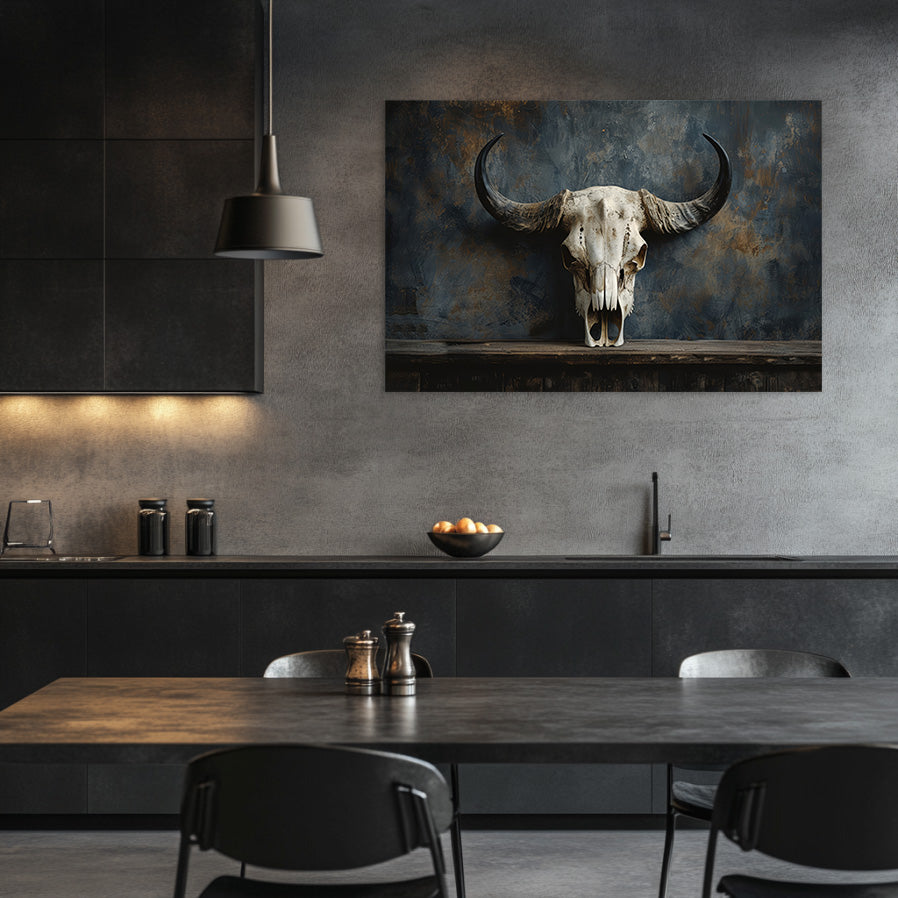 Gothic Bison Skull  Wall Art