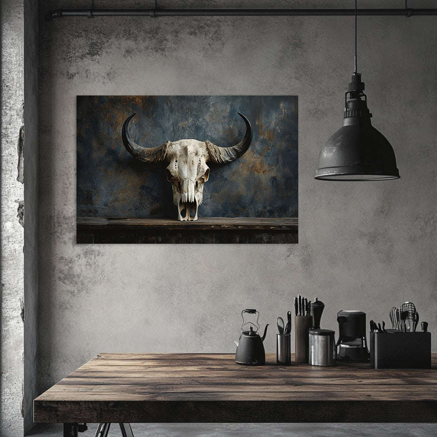 Gothic Bison Skull  Wall Art