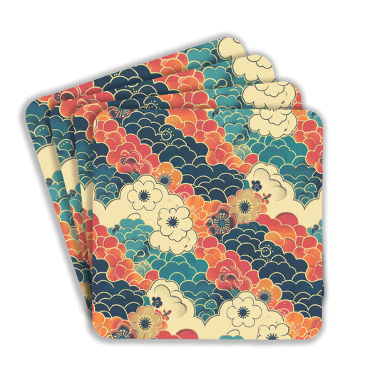 Floral Cloudscape Coasters