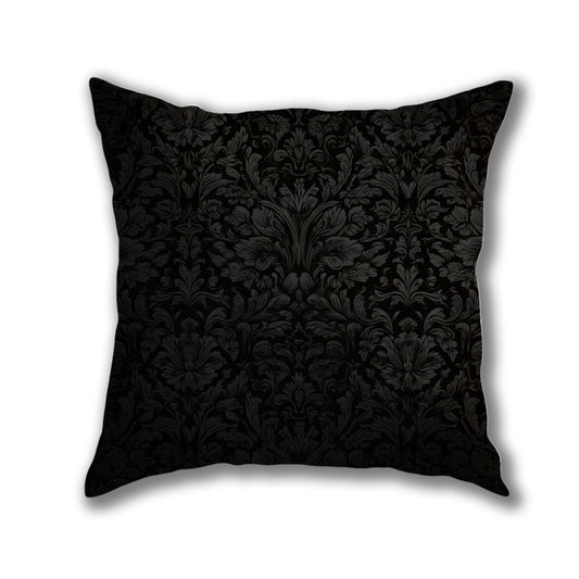 Floral Darkness Pattern Pillow