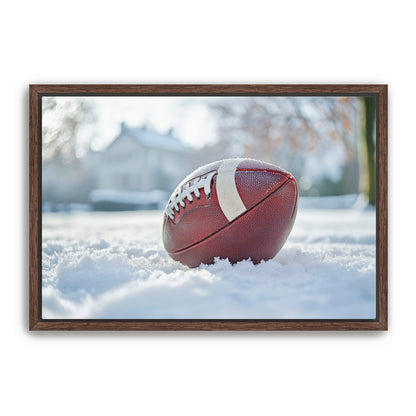 Football in Snow  Wall Art