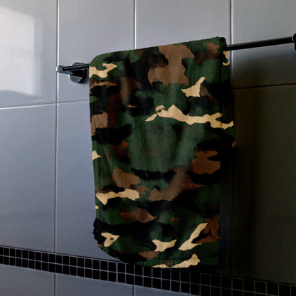 Forest Camo Pattern Hand Towel