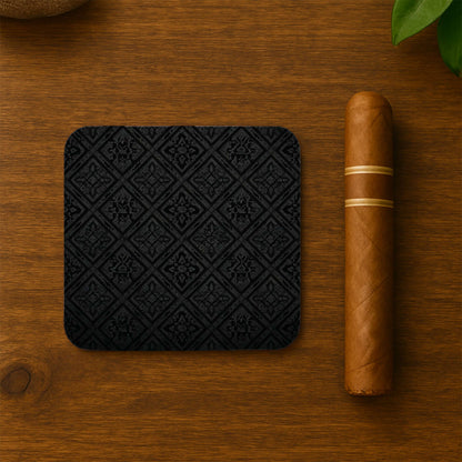 Geometric Black Pattern Coasters