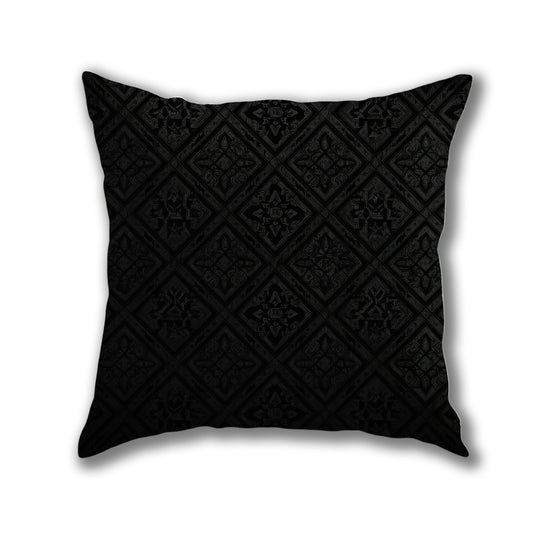 Geometric Black Tiles Pillow