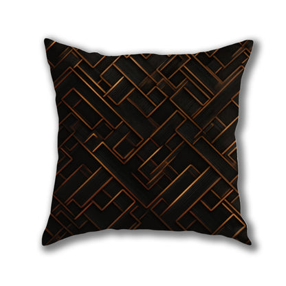 Geometric Copper Lattice Pillow