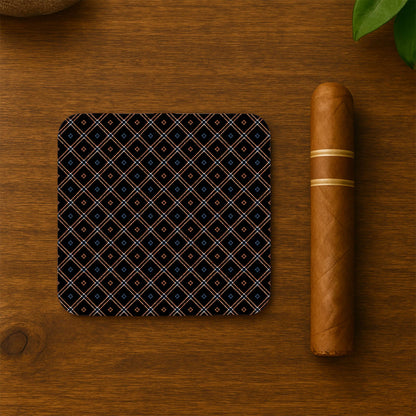 Geometric Diamond Pattern Coasters
