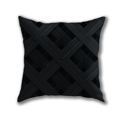 Geometric Grid Shadows Pillow