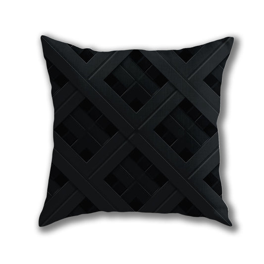Geometric Grid Shadows Pillow