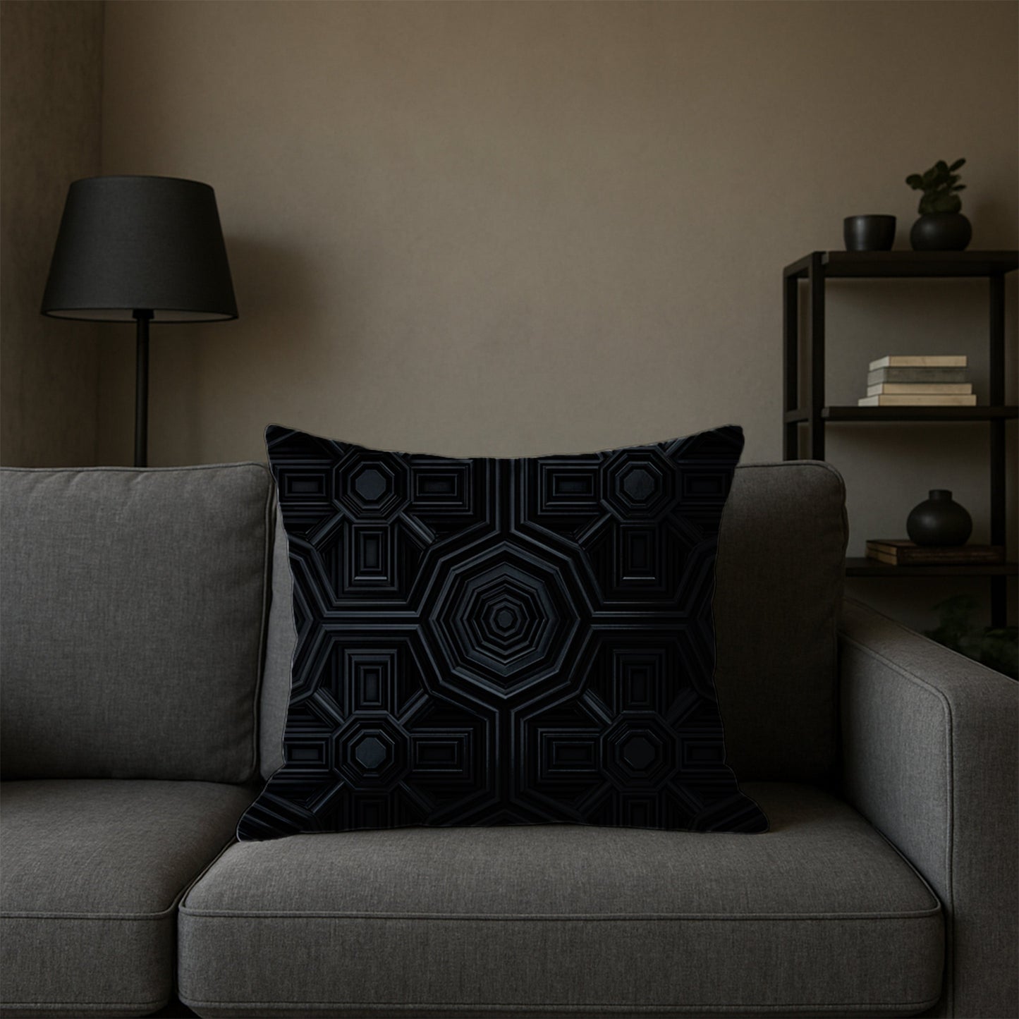 Geometric Hexagon Pattern Pillow