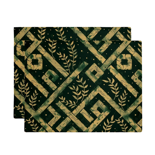 Geometric Leaves Pattern Placemat