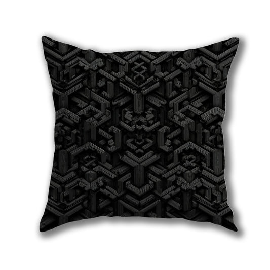 Geometric Maze Texture Pillow