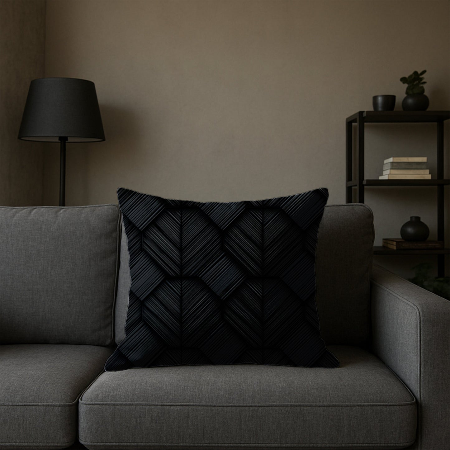 Geometric Weave Pattern Pillow