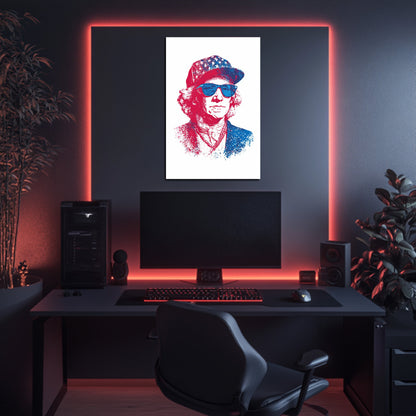 George Washington Shades Hipster Wall Art