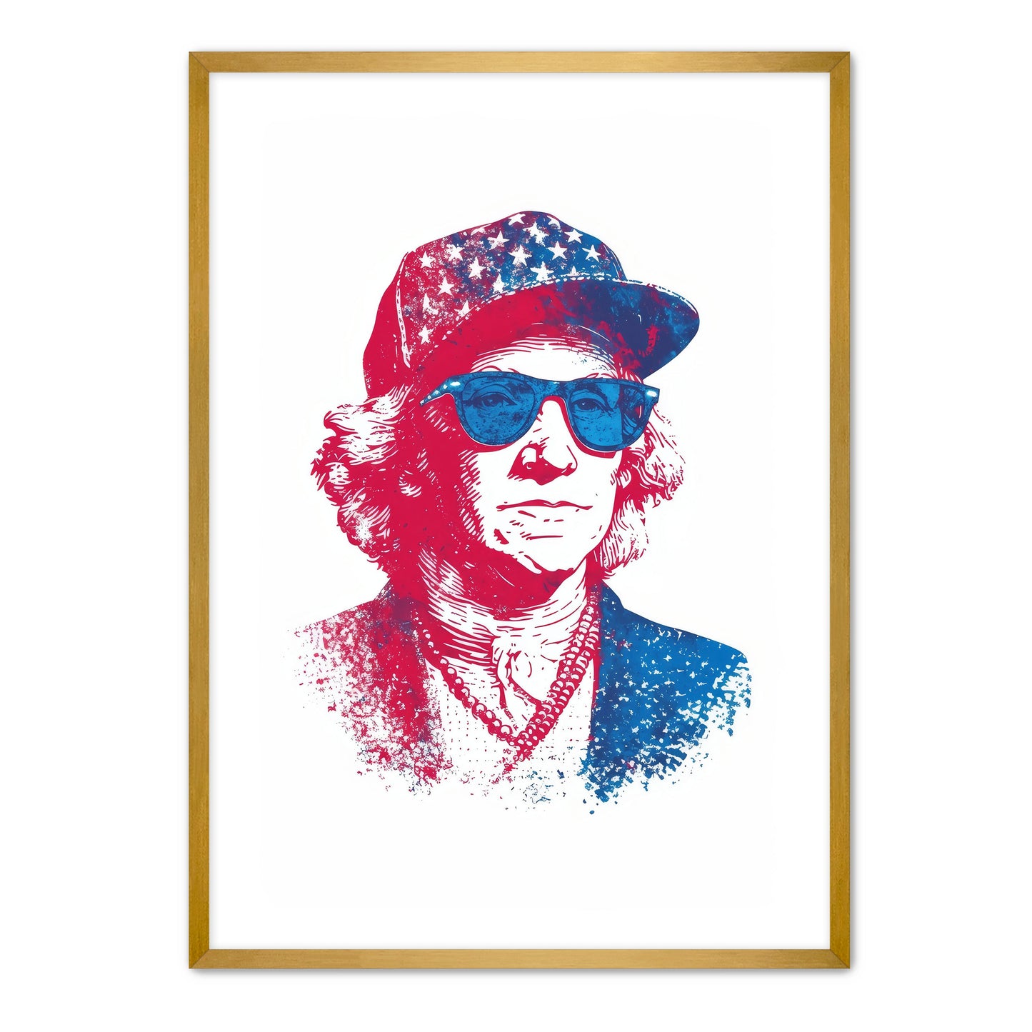 George Washington Shades Hipster Wall Art