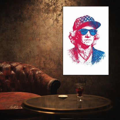 George Washington Shades Hipster Wall Art