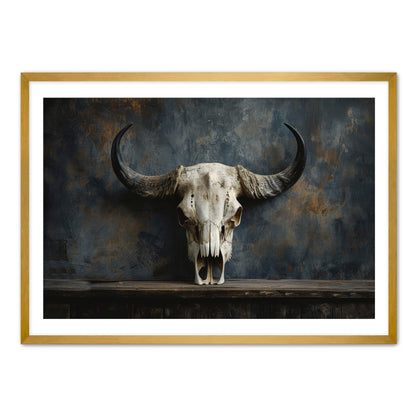 Gothic Bison Skull  Wall Art