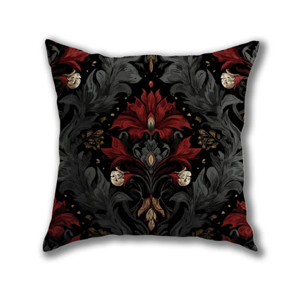 Gothic Floral Tapestry Pillow